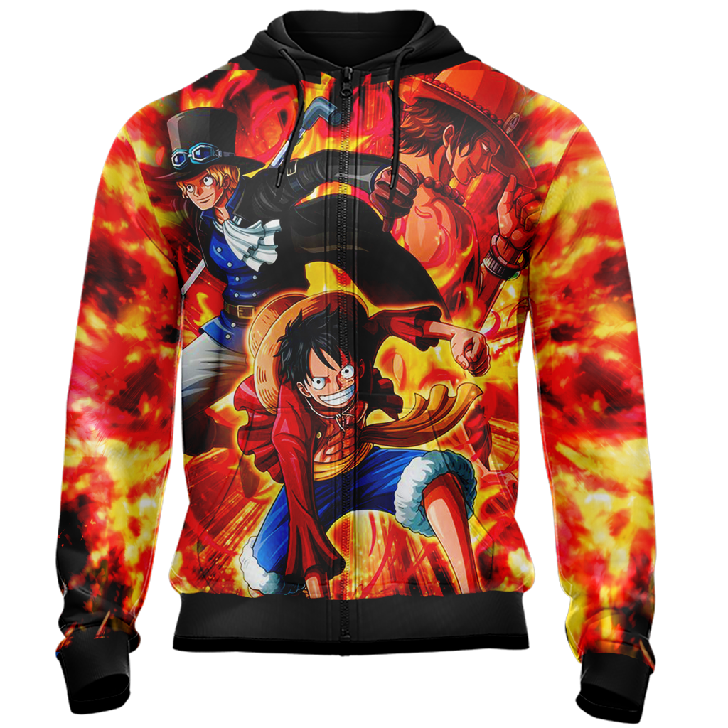 One Piece - Luffy, Sabo, Ace Unisex 3D T-shirt