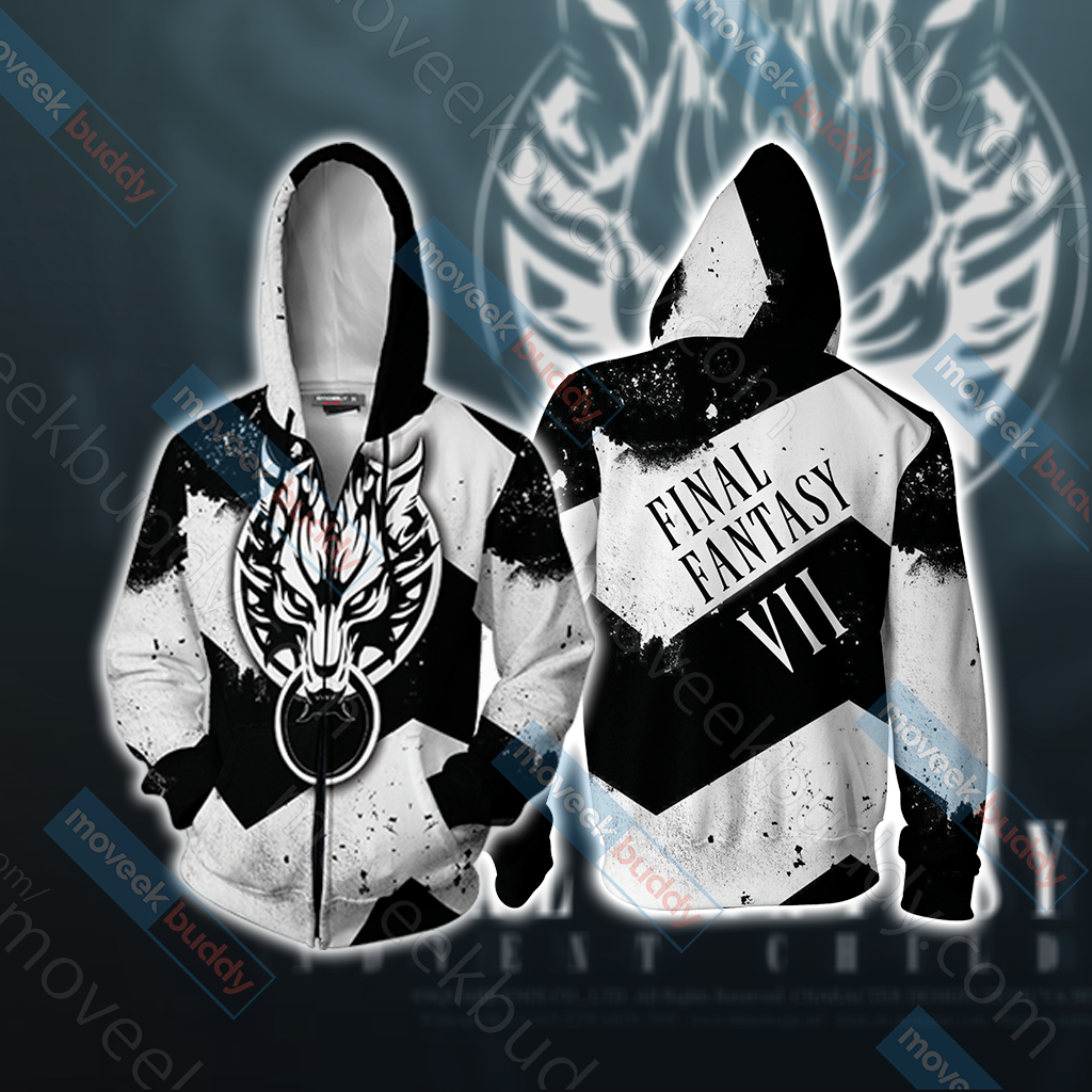 Final Fantasy 7 - Fenrir New Unisex 3D T-shirt Zip Hoodie XS