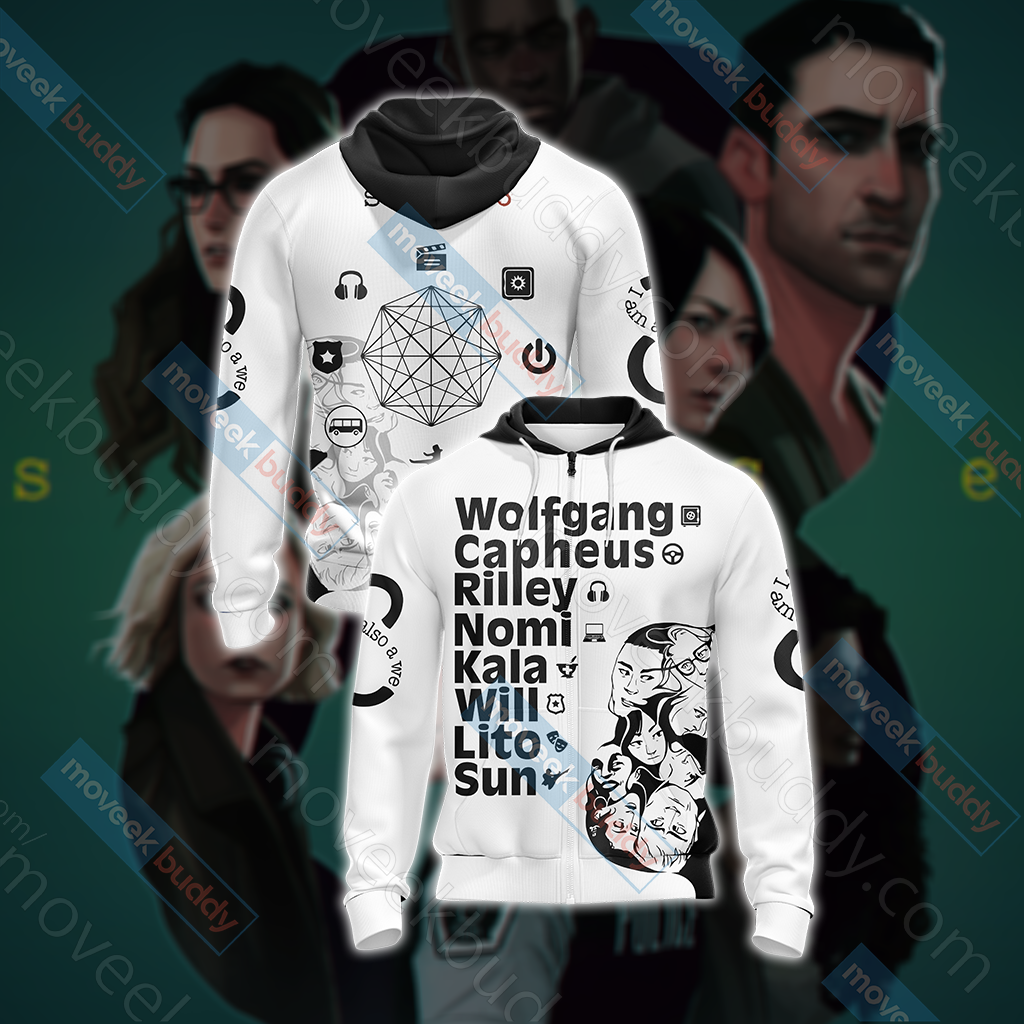 Sense8 New Style Unisex 3D T-shirt Zip Hoodie XS