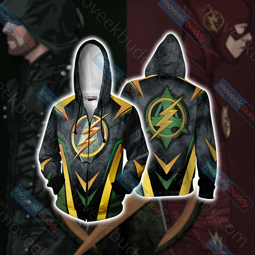 Arrow and Flash New Version Unisex 3D T-shirt Zip Hoodie XS