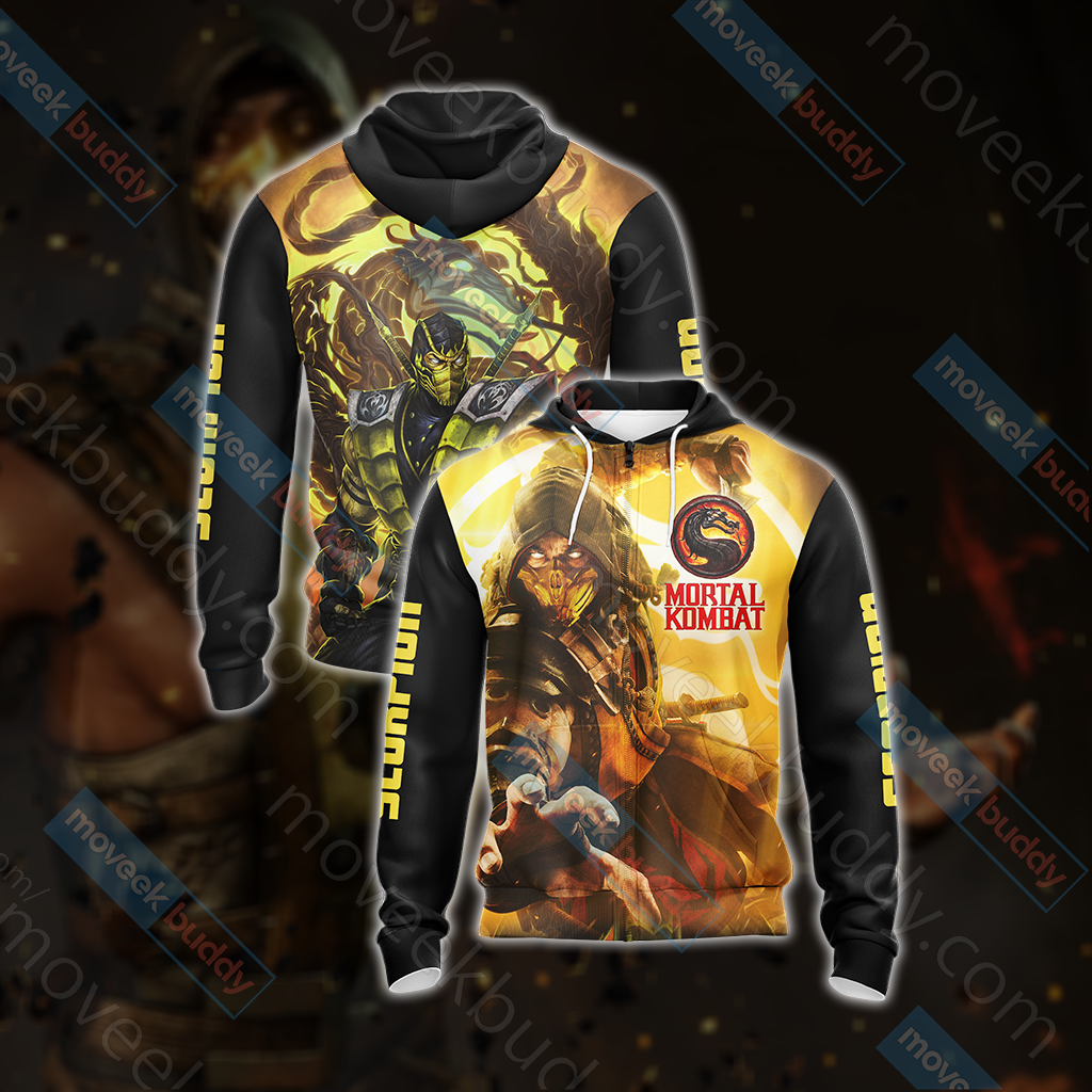 Mortal Kombat - Scorpion New Style Unisex 3D T-shirt Zip Hoodie XS