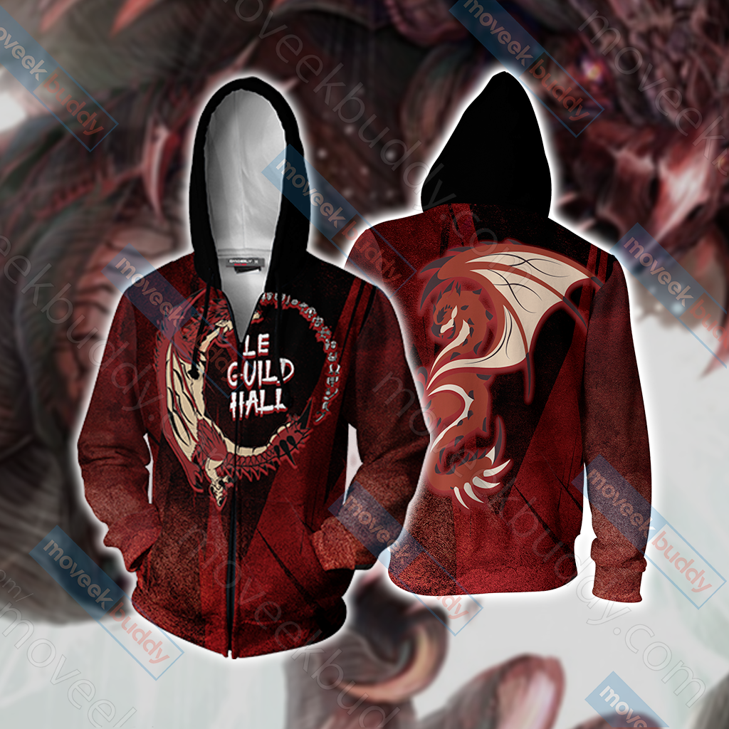 Monster Hunter - Rathalos Unisex 3D T-shirt Zip Hoodie XS