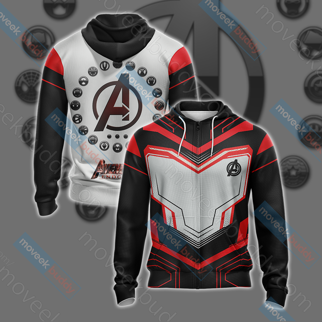 Avengers Endgame Unisex 3D T-shirt Zip Hoodie XS