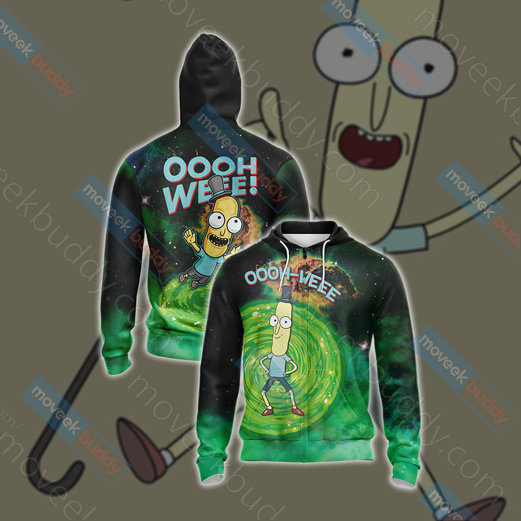Mr.Poopybutthole Rick and Morty Unisex 3D T-shirt Zip Hoodie XS