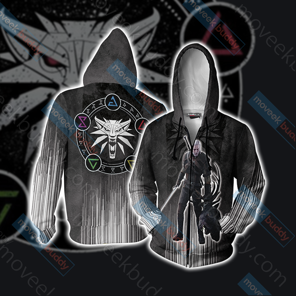 The Witcher Unisex 3D T-shirt Zip Hoodie XS