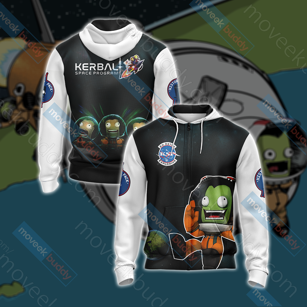 Kerbal Space Program New Style Unisex 3D T-shirt Zip Hoodie XS