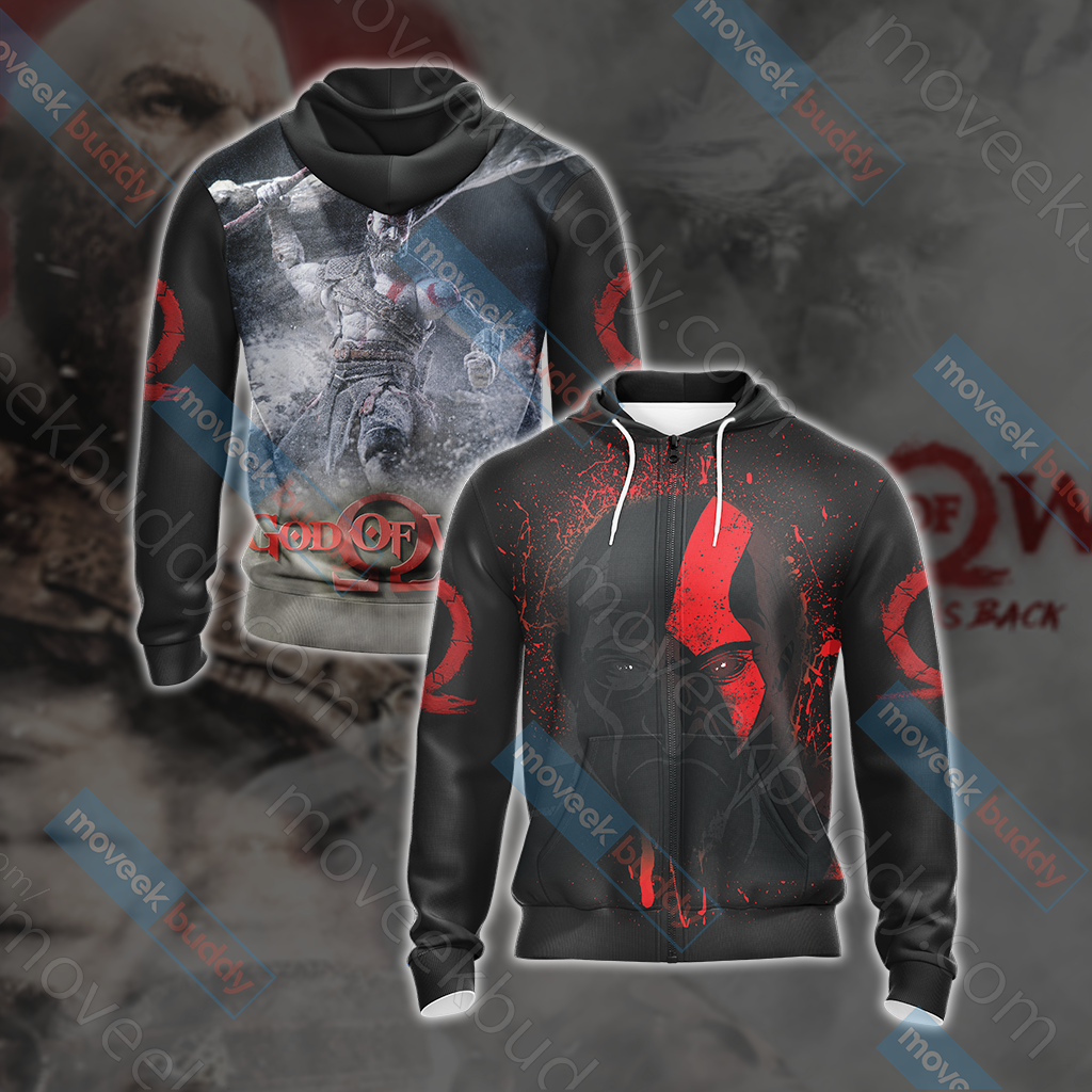 God Of War New Look Unisex 3D T-shirt Zip Hoodie XS