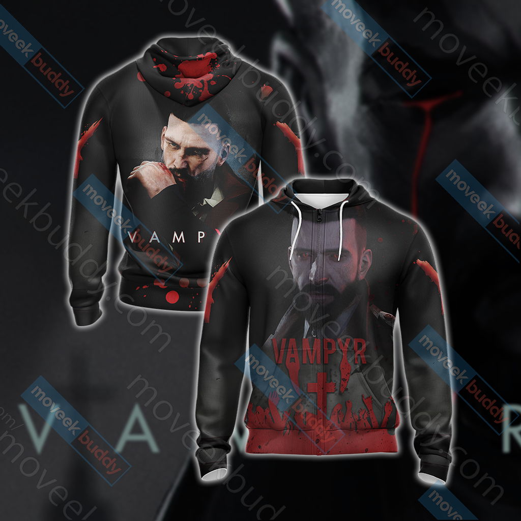 Vampyr Unisex 3D T-shirt Zip Hoodie XS