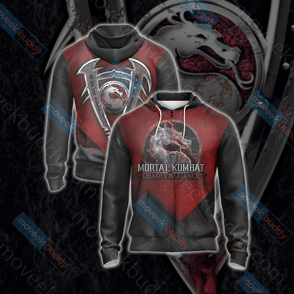 Mortal Kombat: Deadly Alliance Unisex 3D T-shirt Zip Hoodie XS