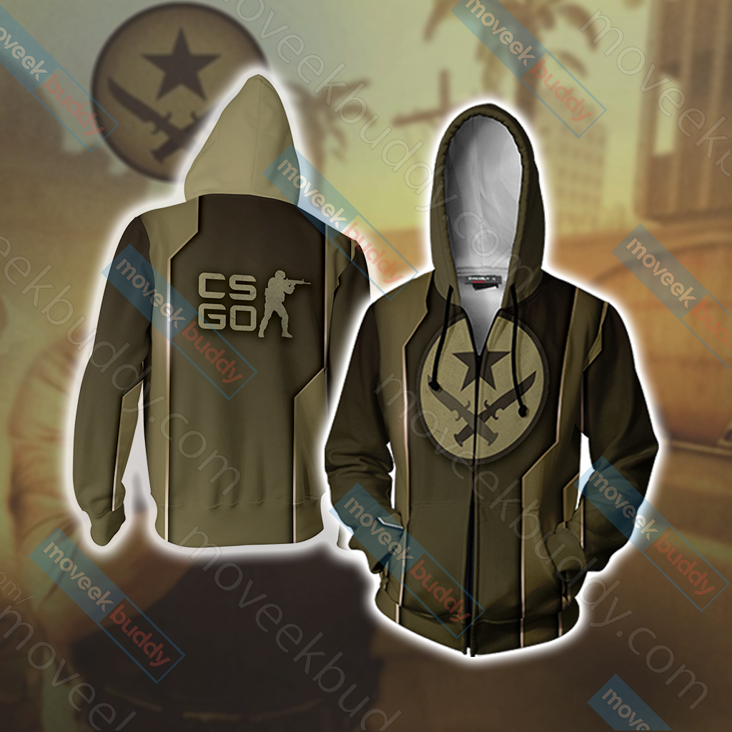 Counter-Strike: Global Offensive Terrorist Side Unisex 3D T-shirt Zip Hoodie XS