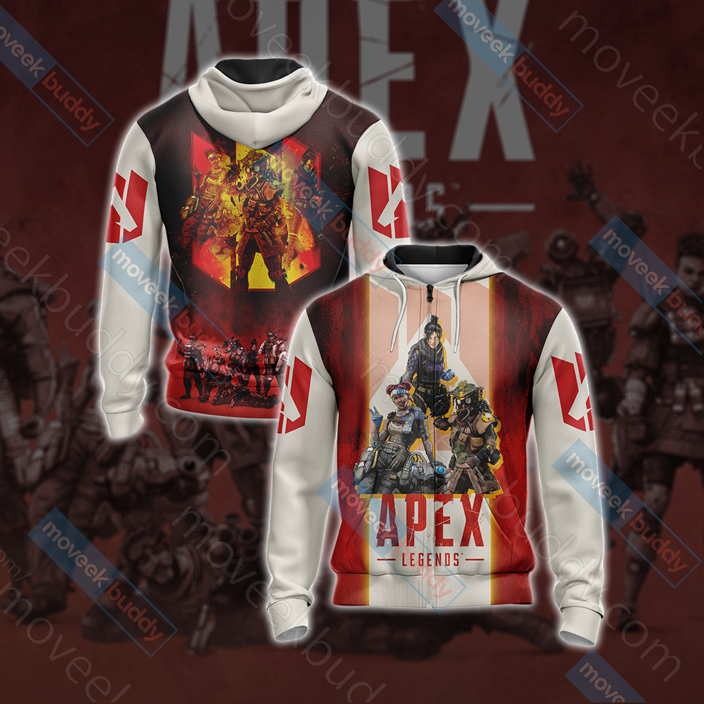 Apex Legends New Unisex 3D T-shirt Zip Hoodie XS