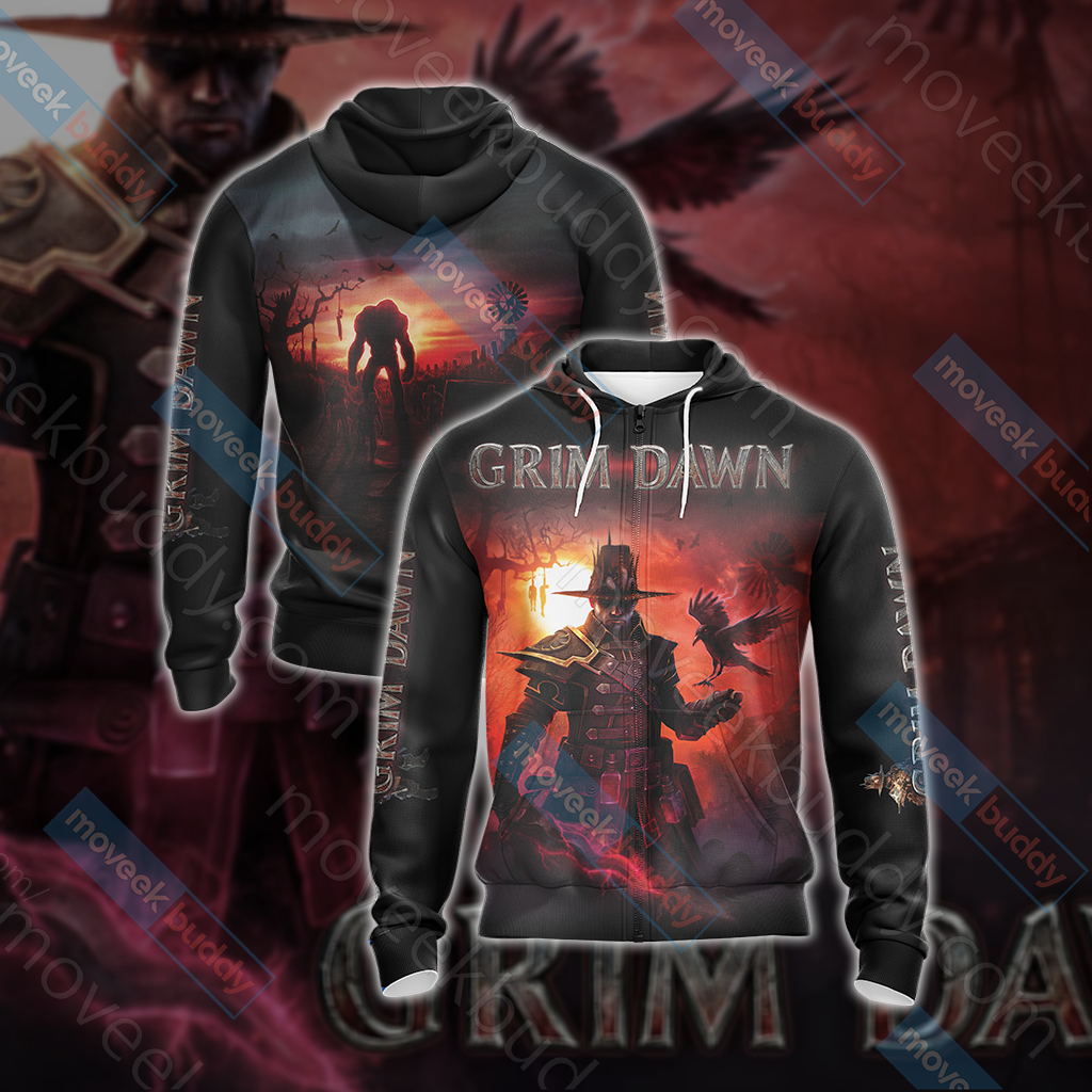 Grim Dawn Unisex 3D T-shirt Zip Hoodie XS
