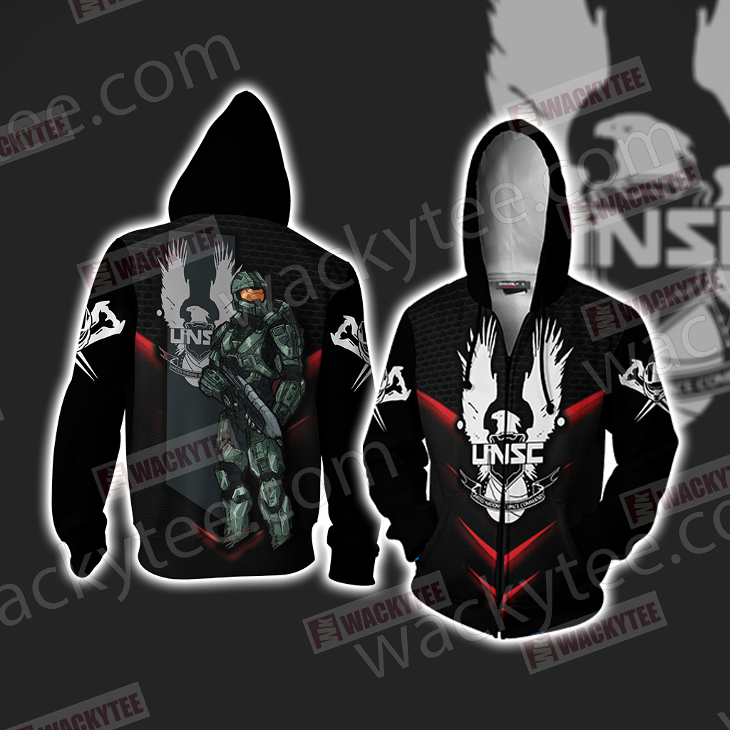 Halo - Master Chief Unisex 3D T-shirt Zip Hoodie S