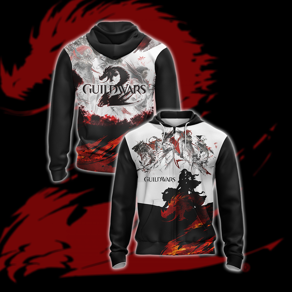 Guild Wars New Style Unisex 3D T-shirt Zip Hoodie XS