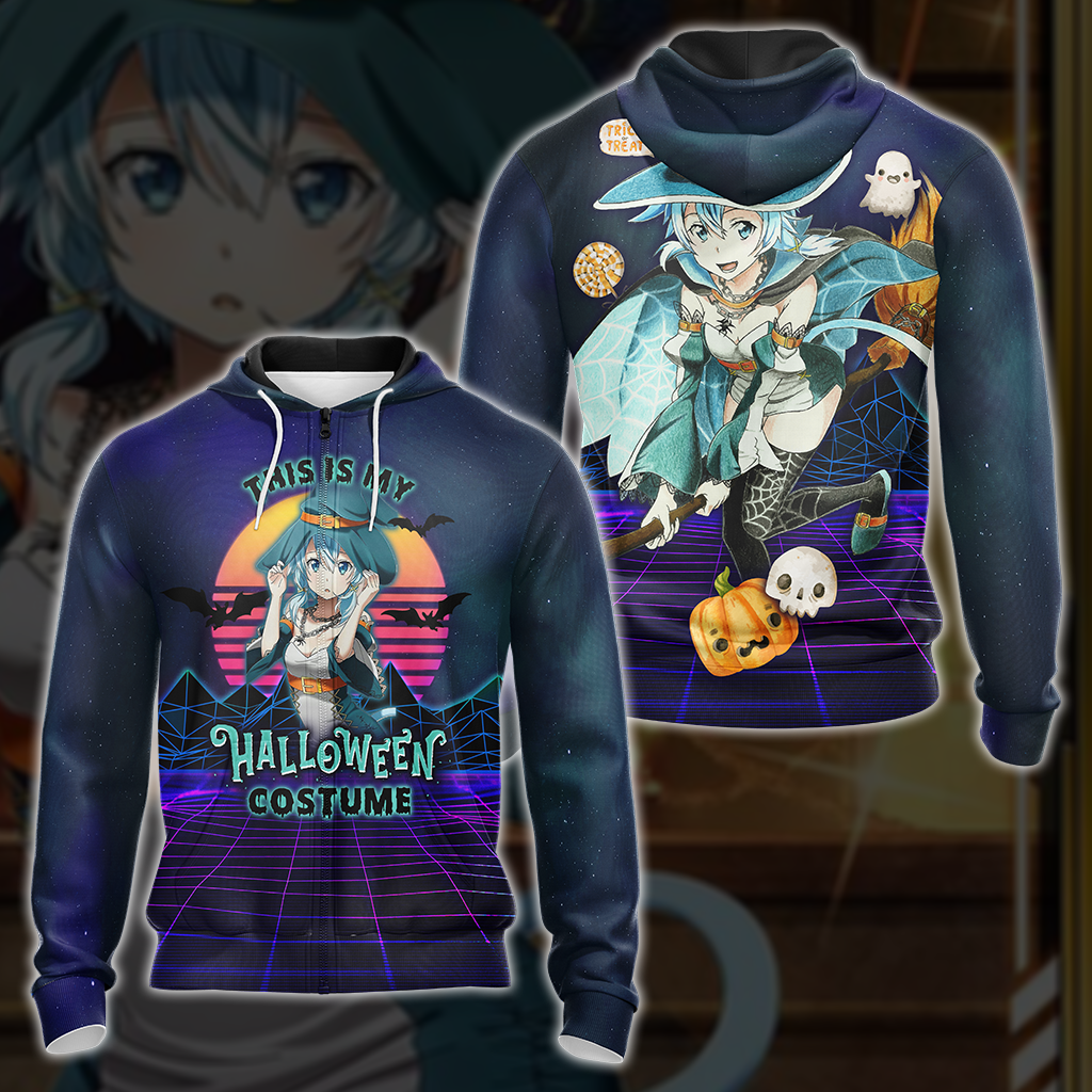 This is my Halloween Costume Sinon Sword Art Online All Over Print T-shirt Zip Hoodie Pullover Hoodie Zip Hoodie S