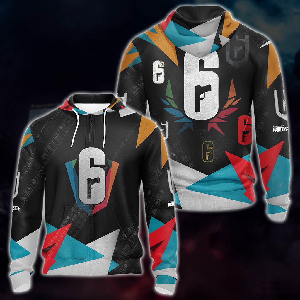 Tom Clancy's Rainbow Six Siege Video Game All Over Print T-shirt Tank Top Zip Hoodie Pullover Hoodie Zip Hoodie S
