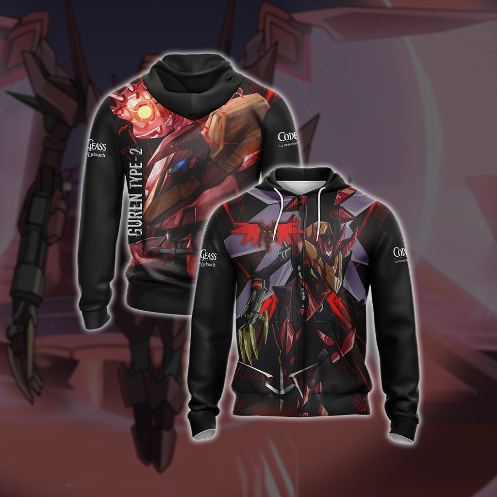 Code Geass Unisex 3D T-shirt Zip Hoodie XS