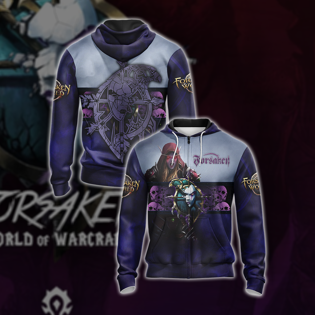 World Of Warcraft - Forsaken Unisex 3D T-shirt Zip Hoodie XS