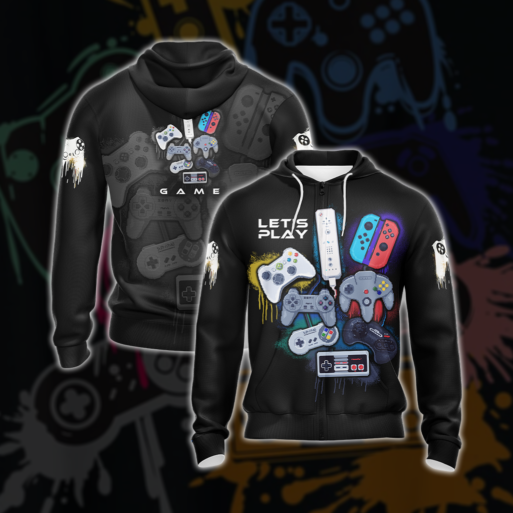 Game Controller Cool Player Unisex 3D T-shirt Zip Hoodie Zip Hoodie S