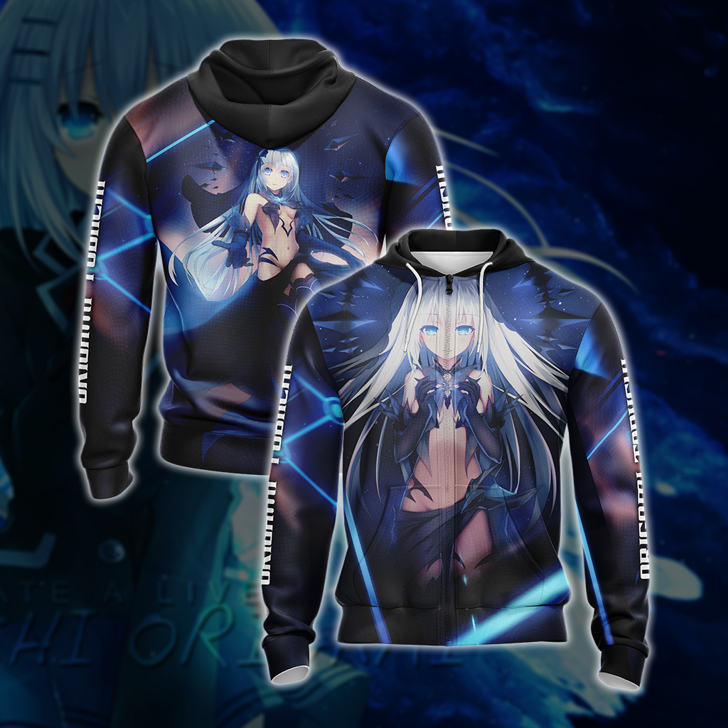 Date A Live - Tobiichi Origami Unisex 3D T-shirt Zip Hoodie XS