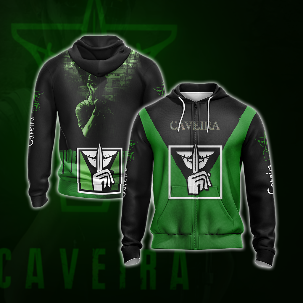 Tom Clancy's Rainbow Six Siege Ela Caveira Unisex 3D T-shirt Zip Hoodie XS