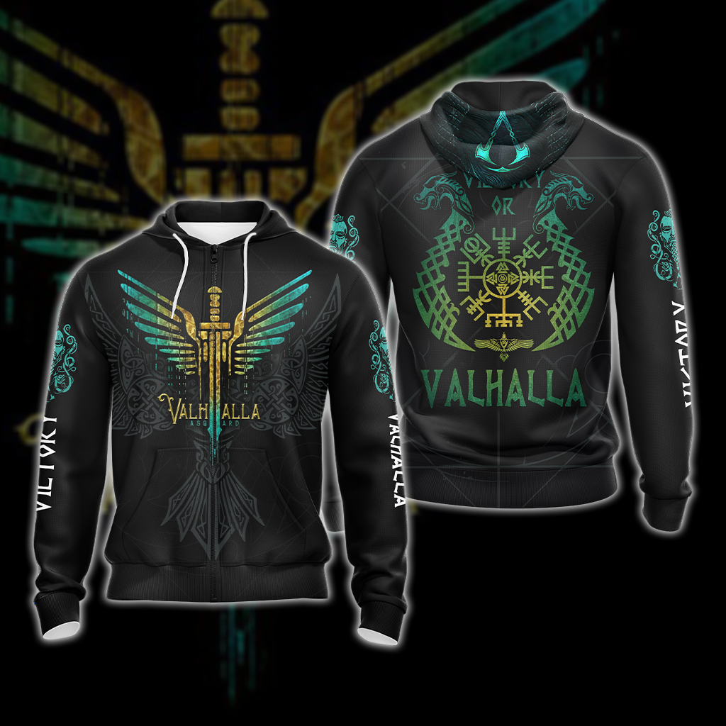 Assassin's Creed Victory or Valhalla Unisex 3D T-shirt Zip Hoodie Zip Hoodie S