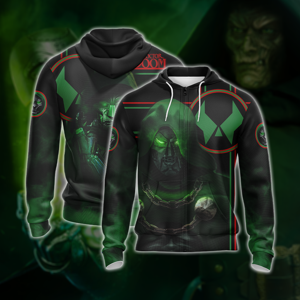 Doctor Doom Unisex 3D T-shirt Zip Hoodie XS