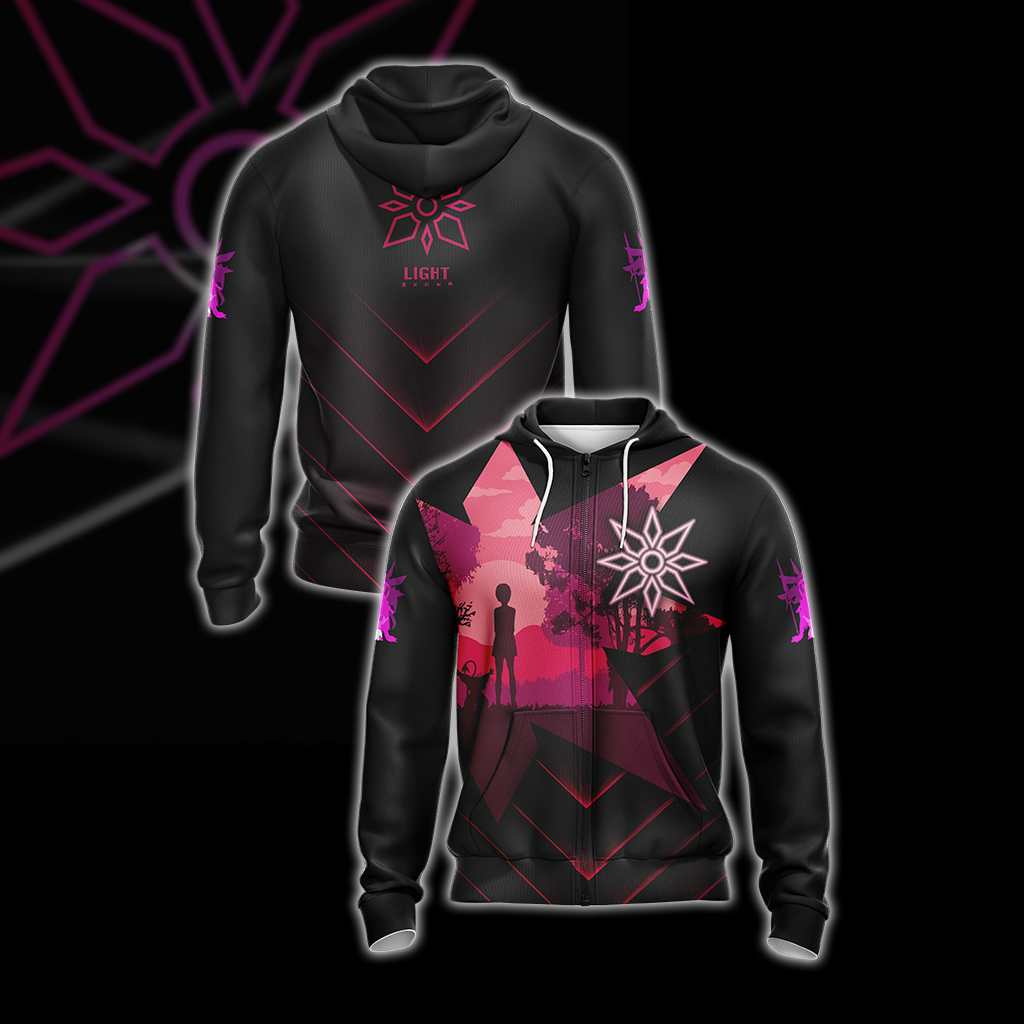 Digimon The Crest Of Light New Unisex 3D T-shirt Zip Hoodie XS