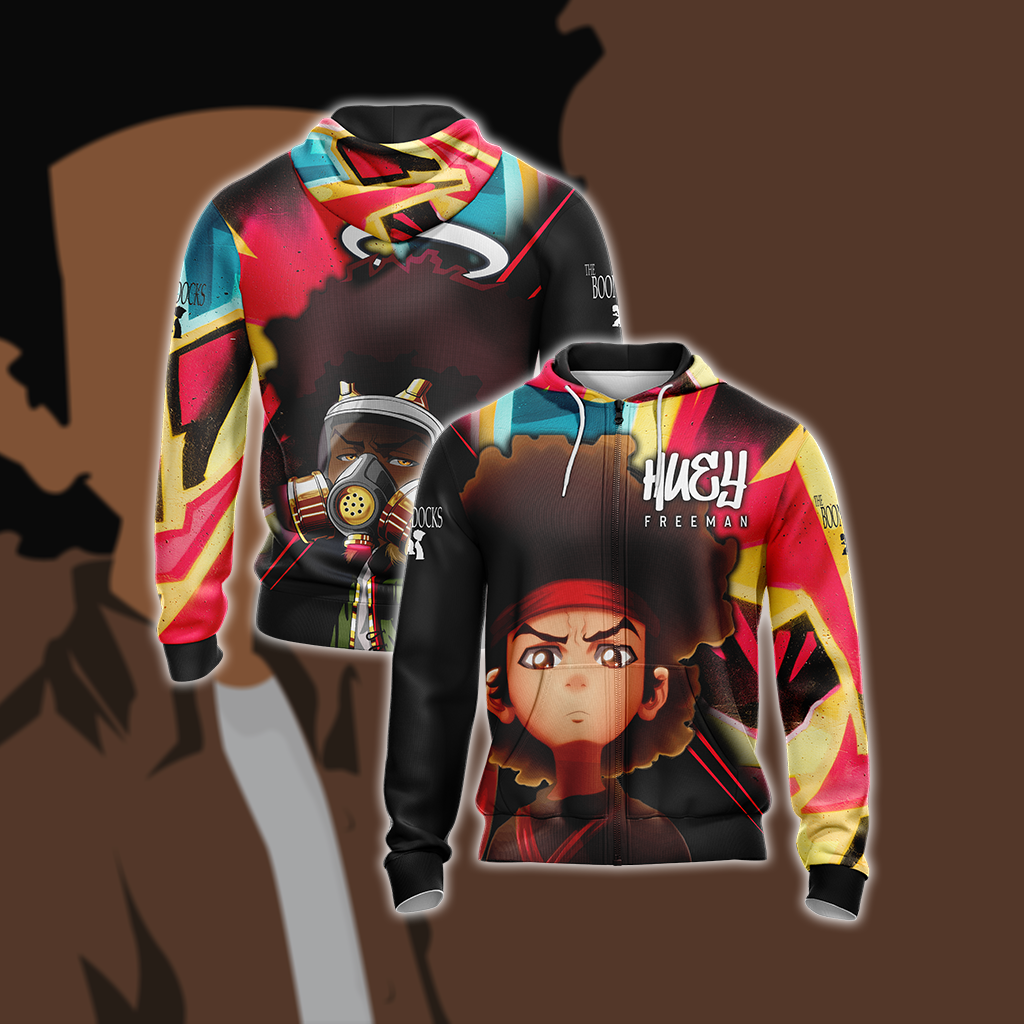 The Boondocks (TV series) - Huey Freeman Unisex 3D T-shirt Zip Hoodie XS