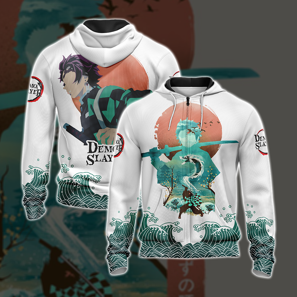 Demon Slayer Unisex 3D T-shirt Zip Hoodie XS