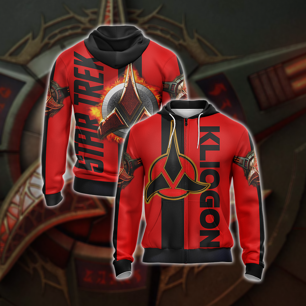 Star Trek - Klingon Symbol Unisex 3D T-shirt Zip Hoodie XS