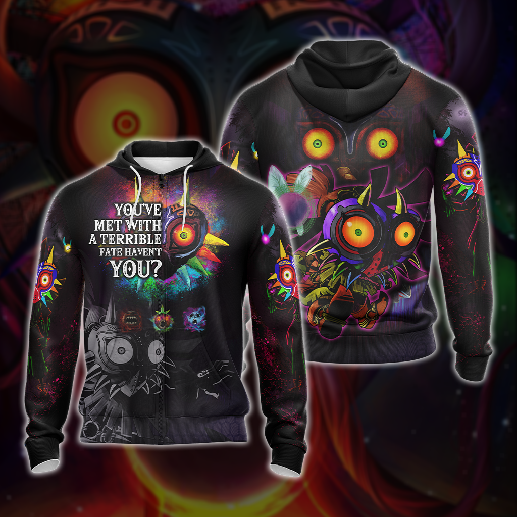 The Legend Of Zelda Majora's Mask You've Met WIth A Terrible Fate Unisex 3D T-shirt Zip Hoodie Pullover Hoodie Zip Hoodie S