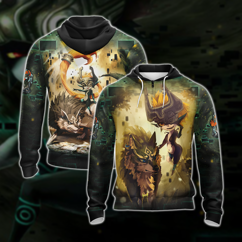 Legend of Zelda - Midna New Version Unisex 3D T-shirt Zip Hoodie S