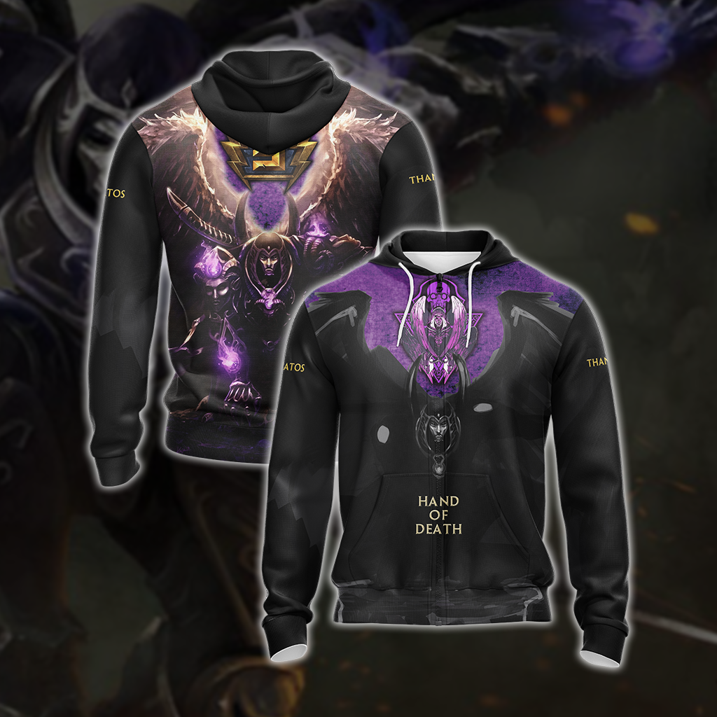 Smite (video game) - Hand Of Death Unisex 3D T-shirt Zip Hoodie XS