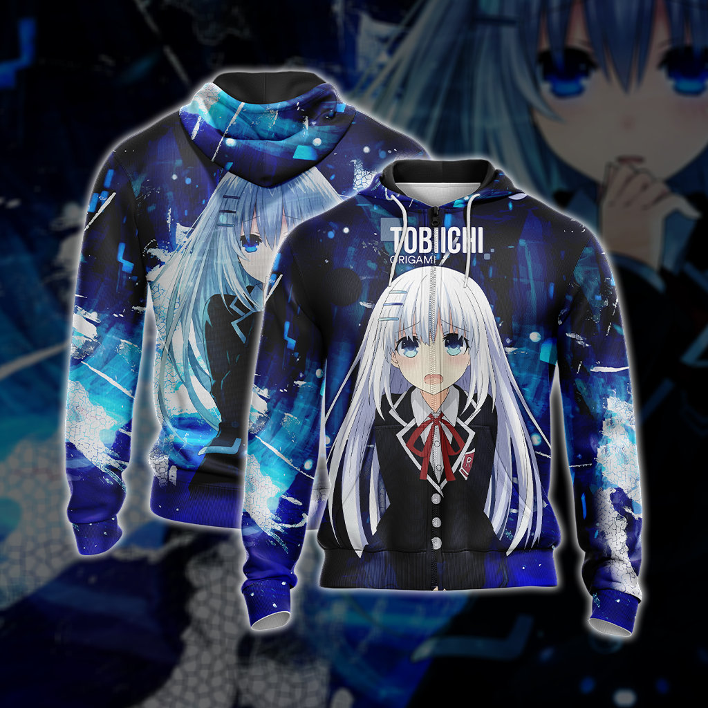 Date A Live - Tobiichi Origami New Unisex 3D T-shirt Zip Hoodie XS