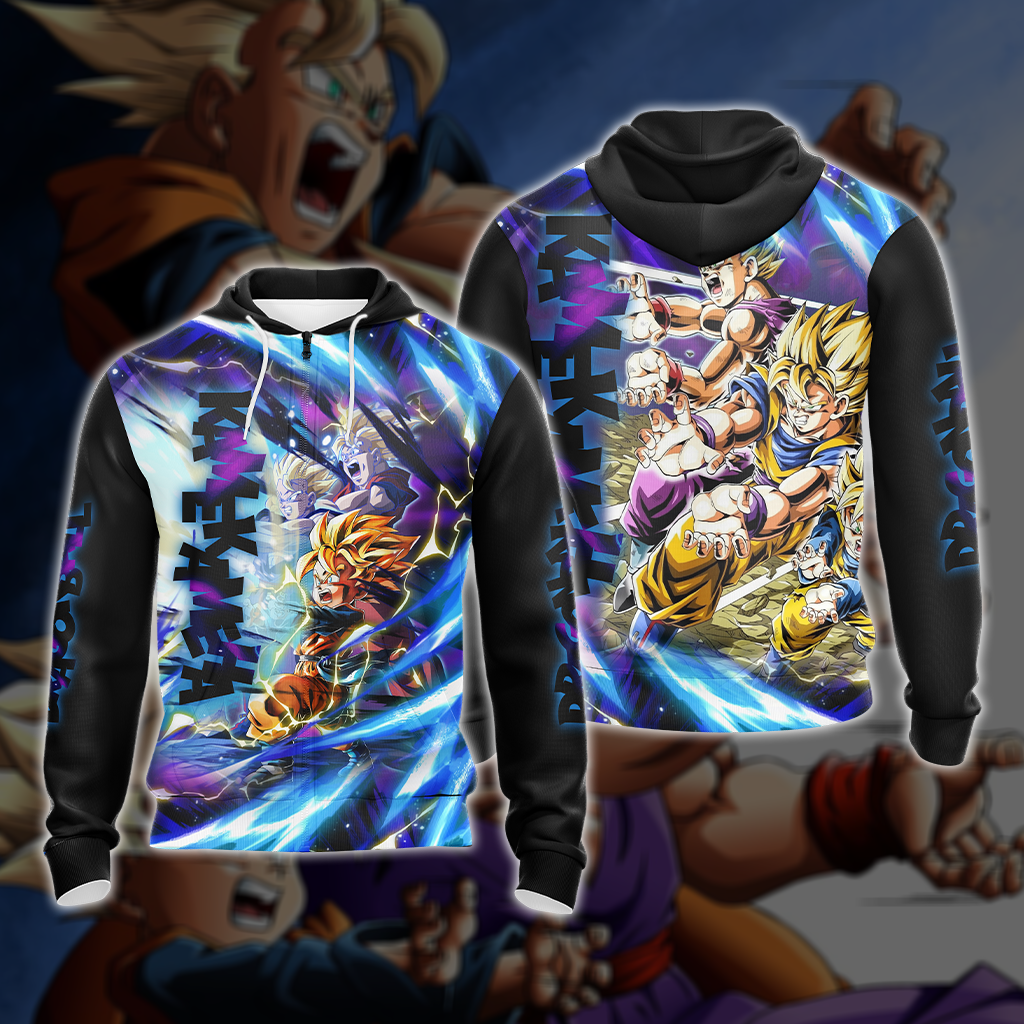 Dragon Ball Kamekameha Son Family - Son Goku Goten Gohan Unisex 3D T-shirt Zip Hoodie Zip Hoodie S