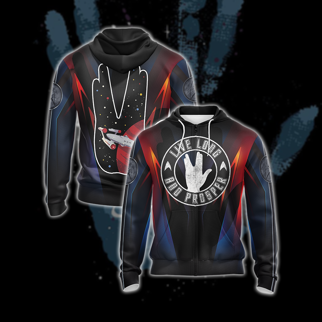 Star Trek - Forever USA Unisex 3D T-shirt Zip Hoodie XS