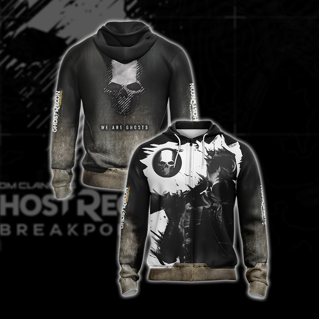 Tom Clancy's Ghost Recon New Unisex 3D T-shirt Zip Hoodie XS