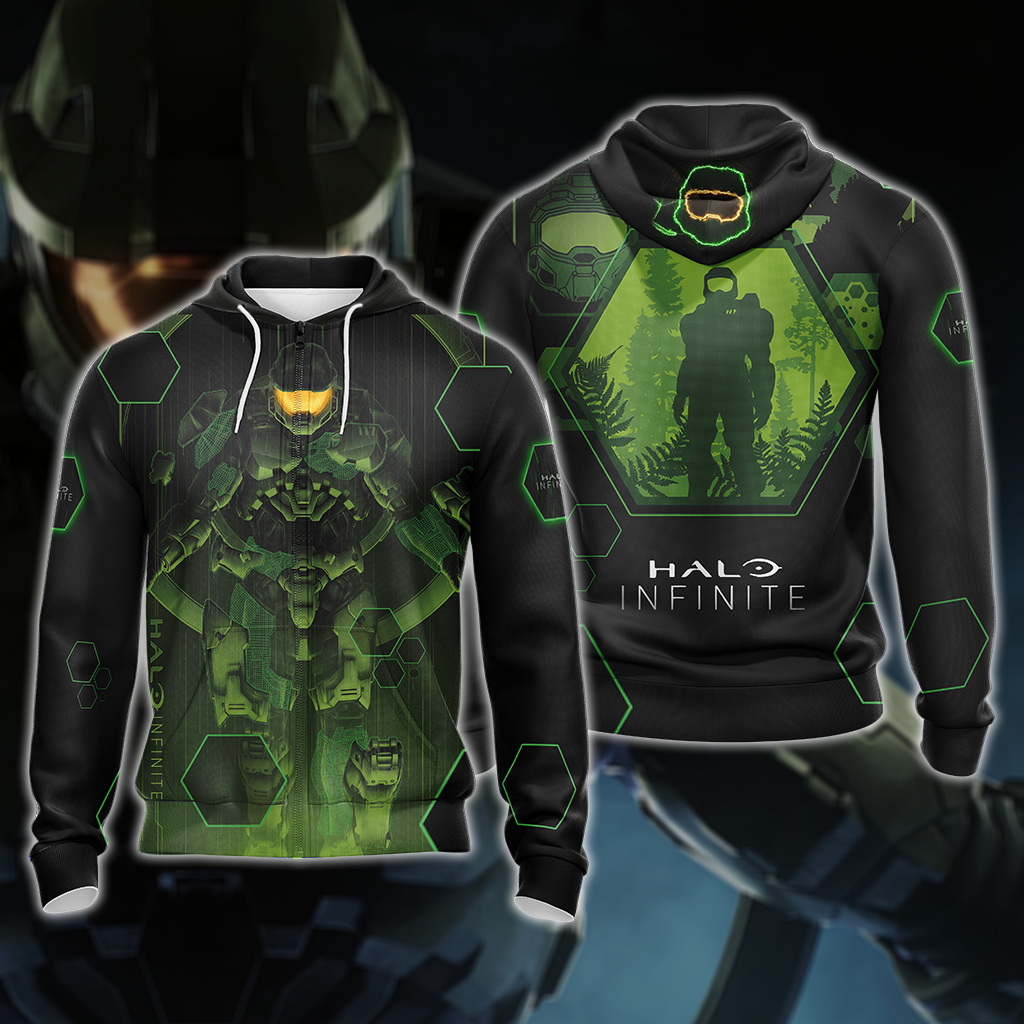 Halo Infinite Unisex 3D T-shirt Zip Hoodie Pullover Hoodie Zip Hoodie S