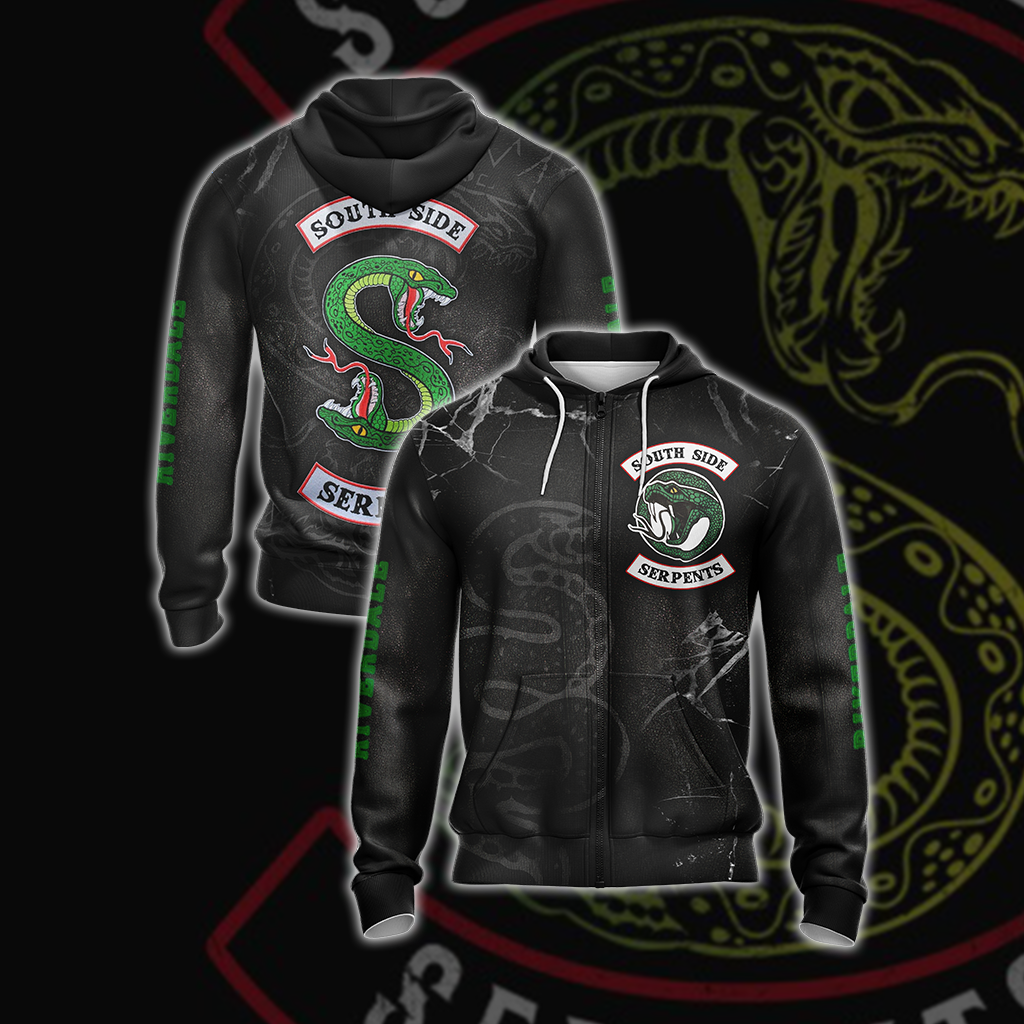Riverdale South Side Serpents Unisex 3D T-shirt Zip Hoodie XS