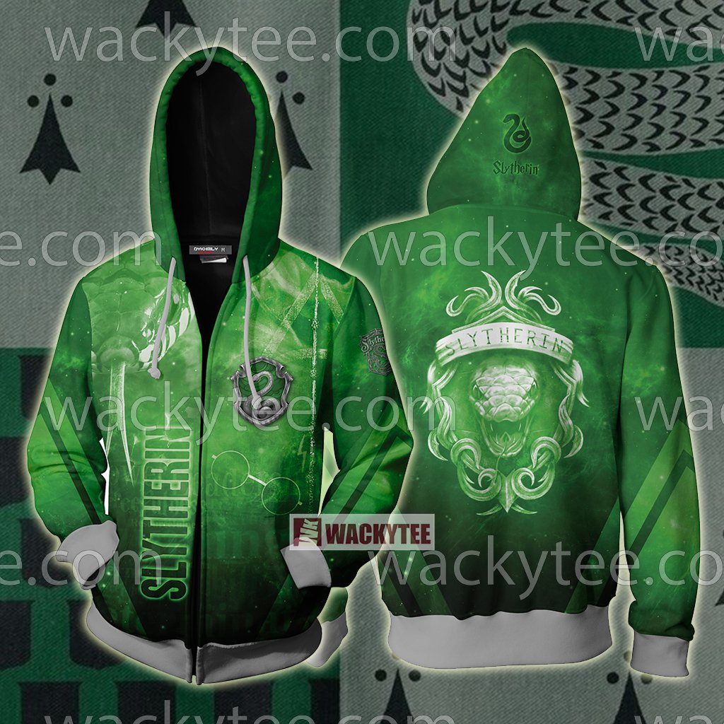 The Cunning Slytherin Harry Potter New Look Unisex 3D T-shirt Zip Hoodie S 