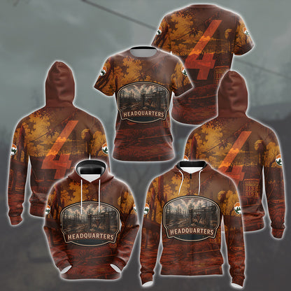 Fallout 4 Vintage National Park Style Video Game All Over Printed T-shirt Tank Top Zip Hoodie Pullover Hoodie Hawaiian Shirt Beach Shorts Joggers