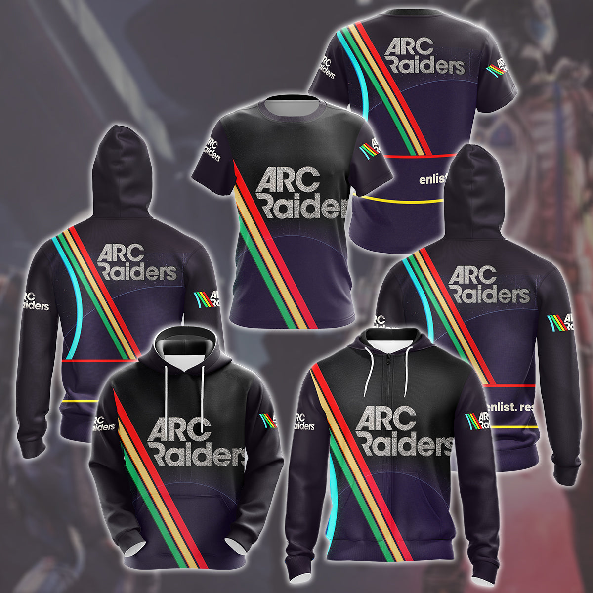 Arc Raiders Video Game All Over Printed T-shirt Tank Top Zip Hoodie Pullover Hoodie Hawaiian Shirt Beach Shorts Joggers