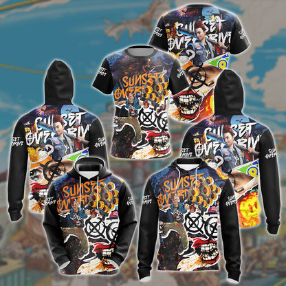 Sunset Overdrive Video Game All Over Printed T-shirt Tank Top Zip Hoodie Pullover Hoodie Hawaiian Shirt Beach Shorts Joggers