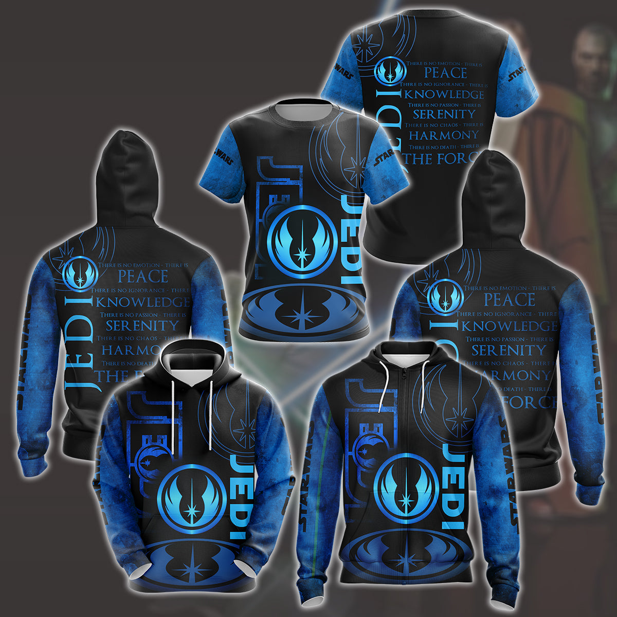 Star Wars The Jedi Code Video Game All Over Printed T-shirt Tank Top Zip Hoodie Pullover Hoodie Hawaiian Shirt Beach Shorts Joggers