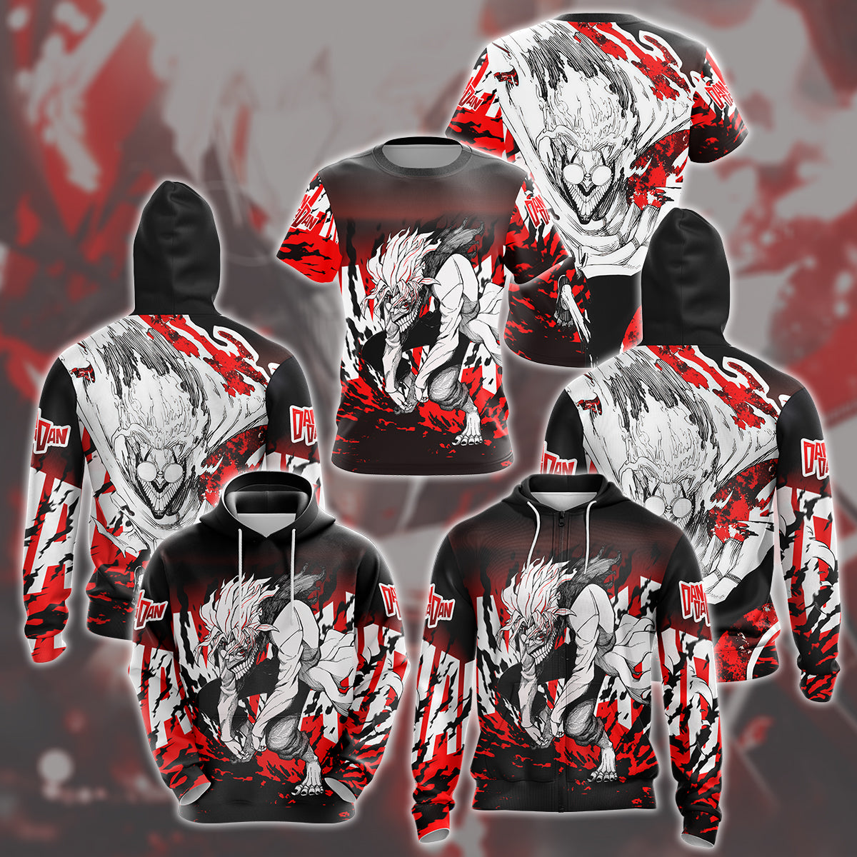 Dandadan Anime Manga All Over Printed T-shirt Tank Top Zip Hoodie Pullover Hoodie Hawaiian Shirt Beach Shorts Joggers