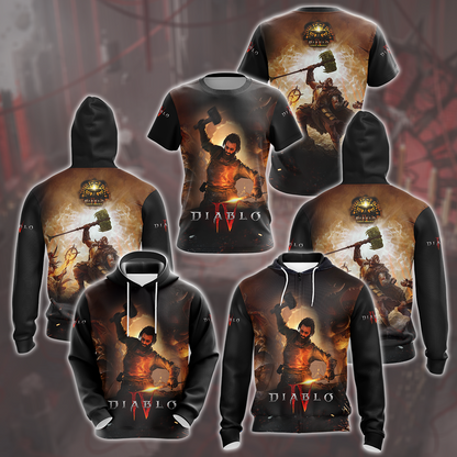 Diablo IV: Loot Reborn Video Game All Over Printed T-shirt Tank Top Zip Hoodie Pullover Hoodie Hawaiian Shirt Beach Shorts Joggers   