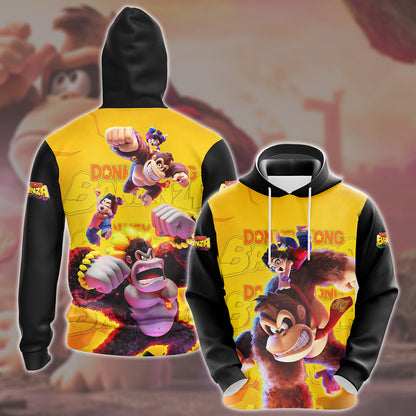 Donkey Kong Bananza Video Game All Over Printed T-shirt Tank Top Zip Hoodie Pullover Hoodie Hawaiian Shirt Beach Shorts Joggers Hoodie S