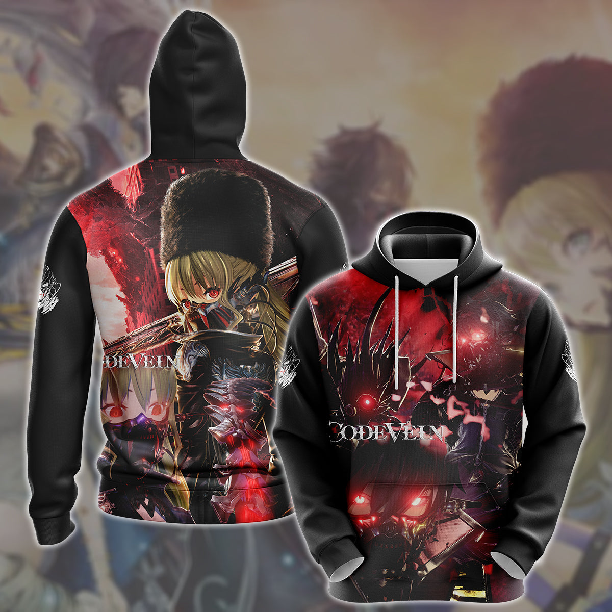 Code Vein Video Game All Over Printed T-shirt Tank Top Zip Hoodie Pullover Hoodie Hawaiian Shirt Beach Shorts Joggers