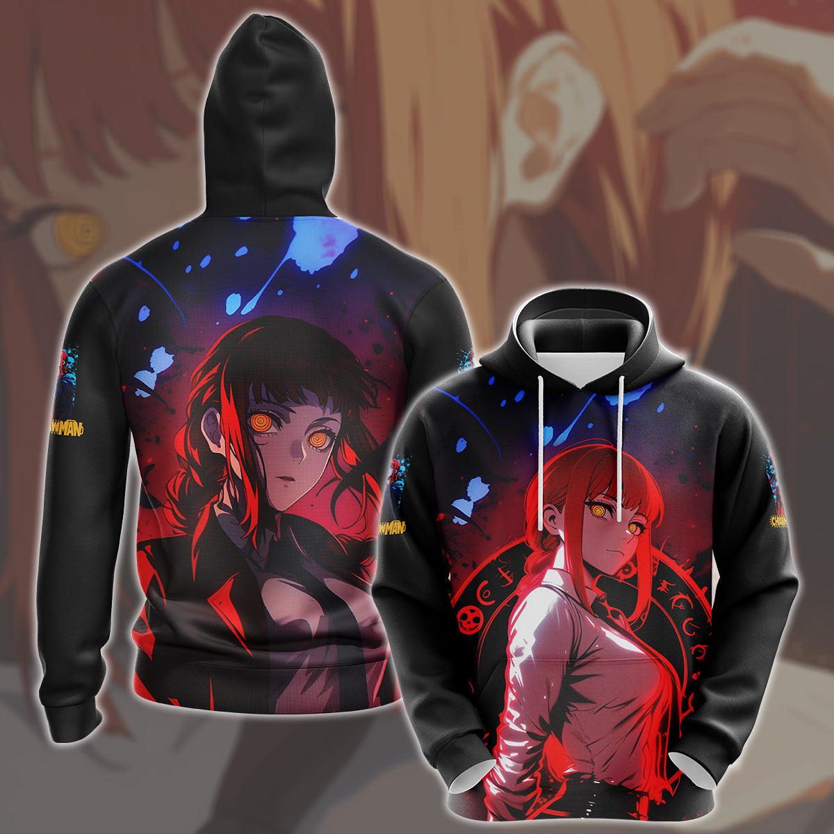 Chainsaw Man Makima Anime Manga All Over Printed T-shirt Tank Top Zip Hoodie Pullover Hoodie Hawaiian Shirt Beach Shorts Joggers Hoodie